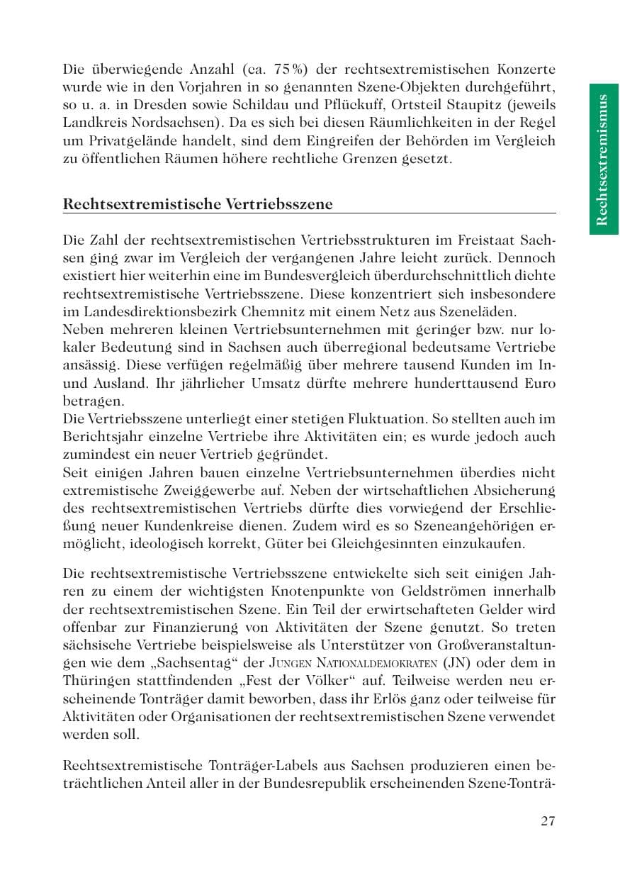 Seite 29 des Verfassungsschutzbericht 2008 Sachsen