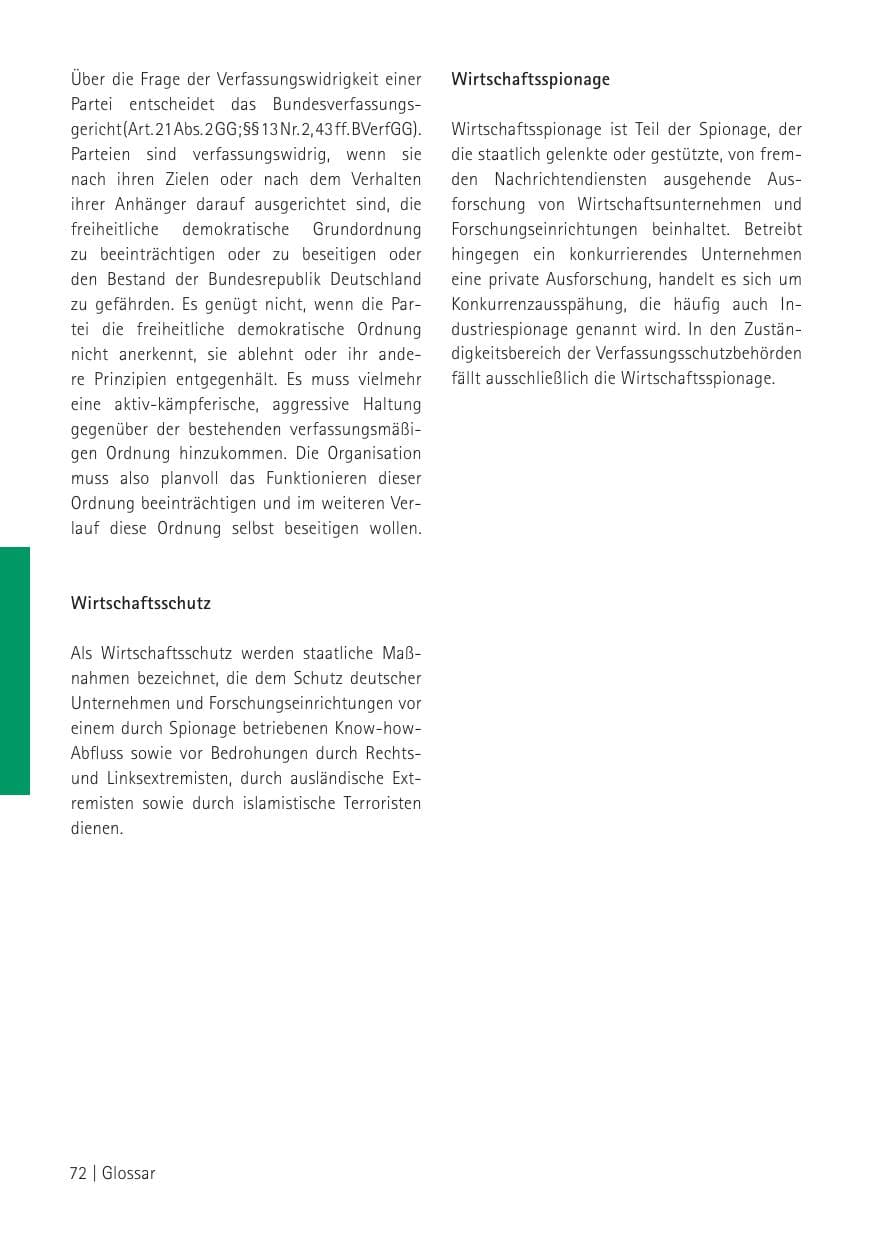 Seite 74 des Verfassungsschutzbericht 2009 Sachsen