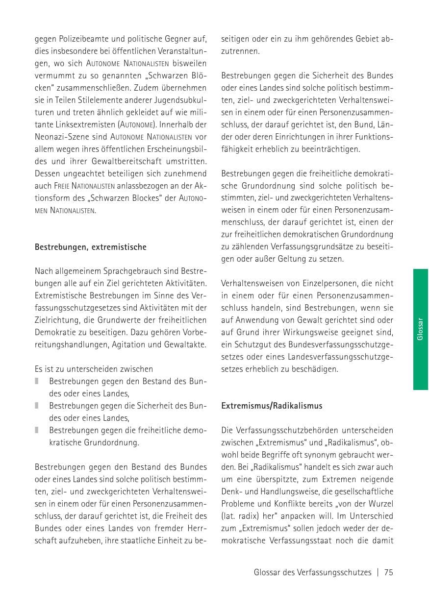 Seite 77 des Verfassungsschutzbericht 2010 Sachsen