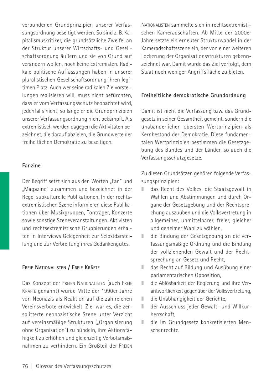 Seite 78 des Verfassungsschutzbericht 2010 Sachsen