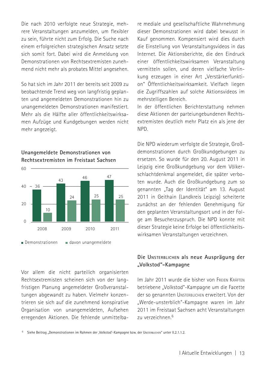 Seite 15 des Verfassungsschutzbericht 2011 Sachsen
