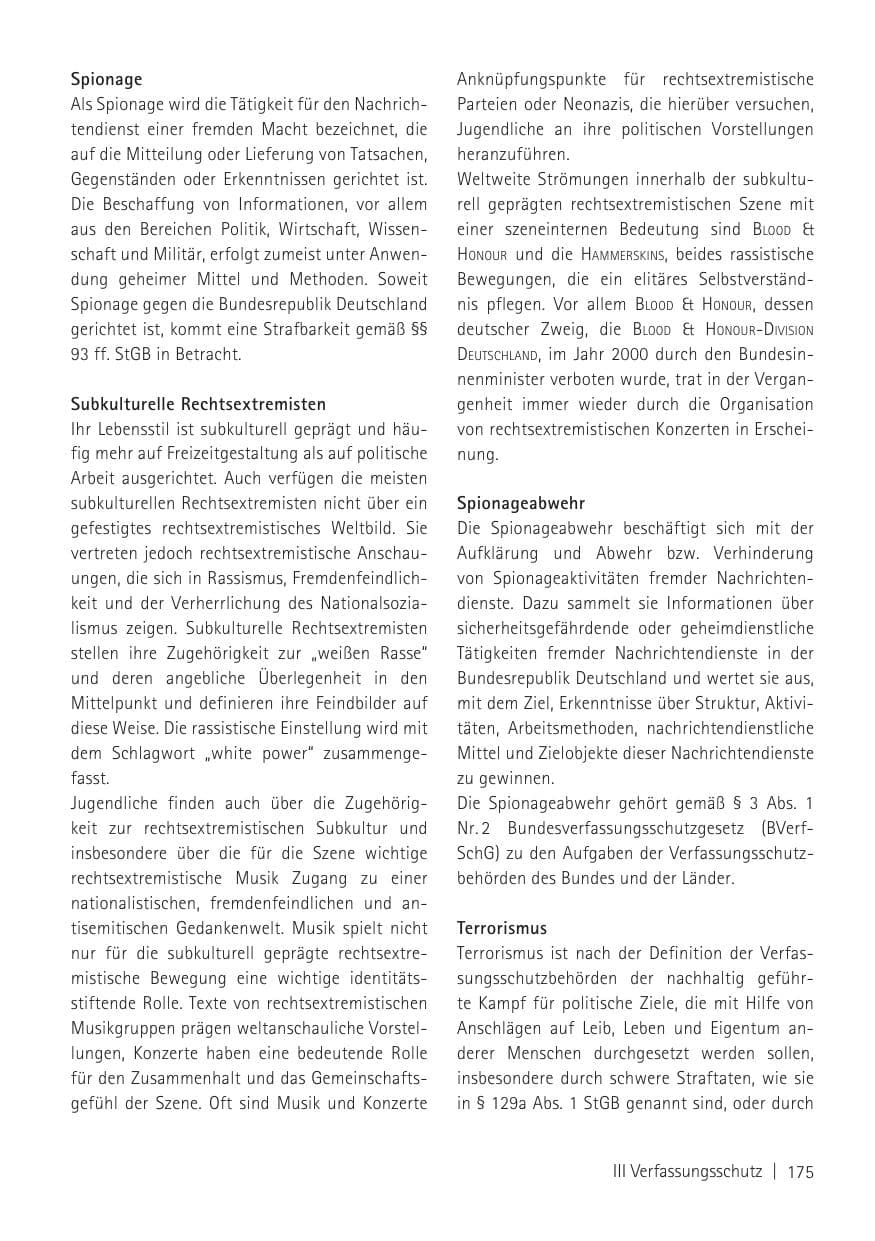 Seite 177 des Verfassungsschutzbericht 2011 Sachsen