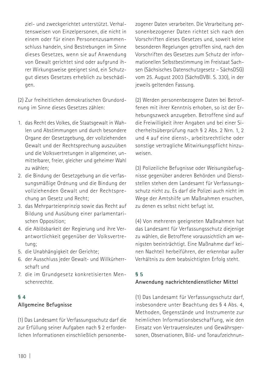 Seite 182 des Verfassungsschutzbericht 2011 Sachsen