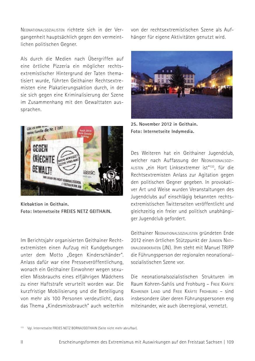 Seite 111 des Verfassungsschutzbericht 2012 Sachsen