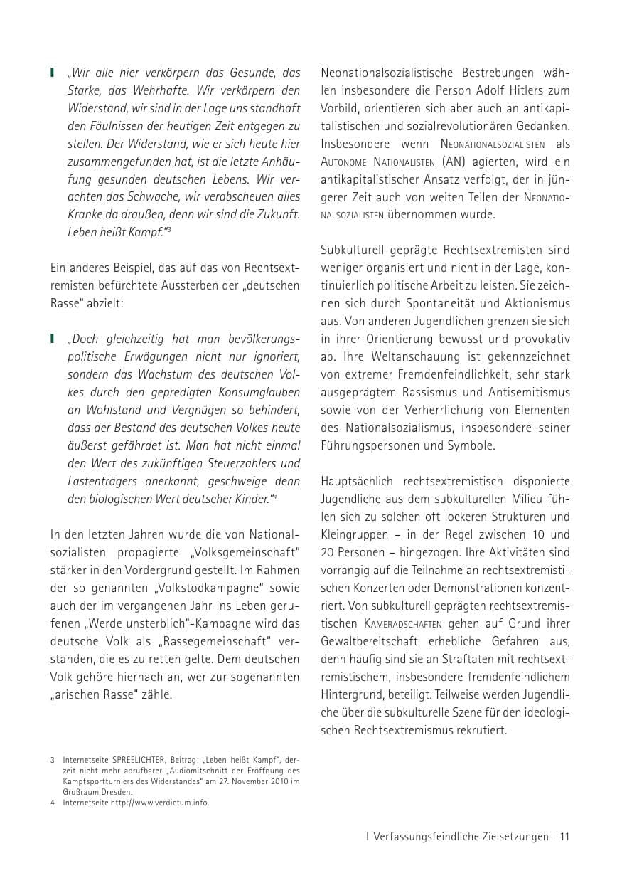 Seite 13 des Verfassungsschutzbericht 2012 Sachsen