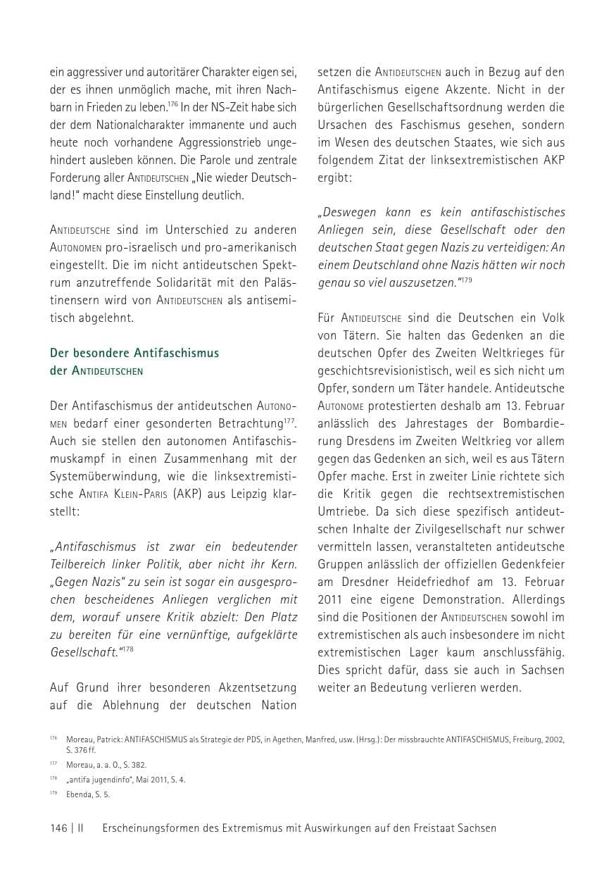 Seite 148 des Verfassungsschutzbericht 2012 Sachsen
