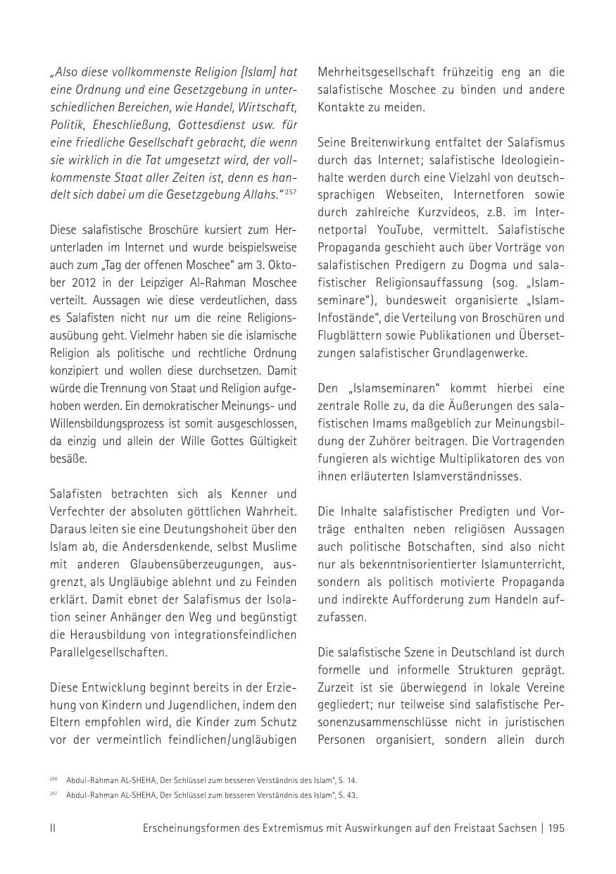 Seite 197 des Verfassungsschutzbericht 2012 Sachsen