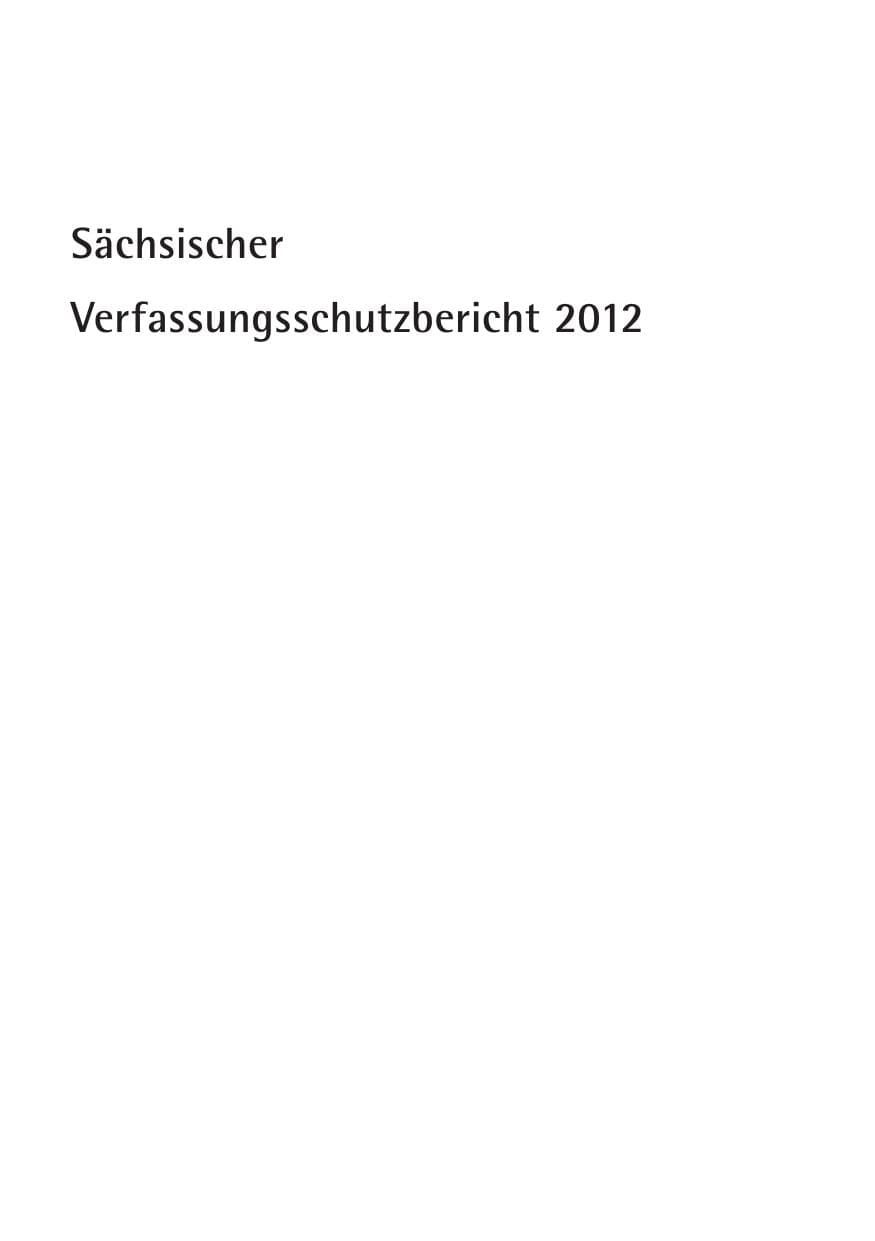 Seite 3 des Verfassungsschutzbericht 2012 Sachsen