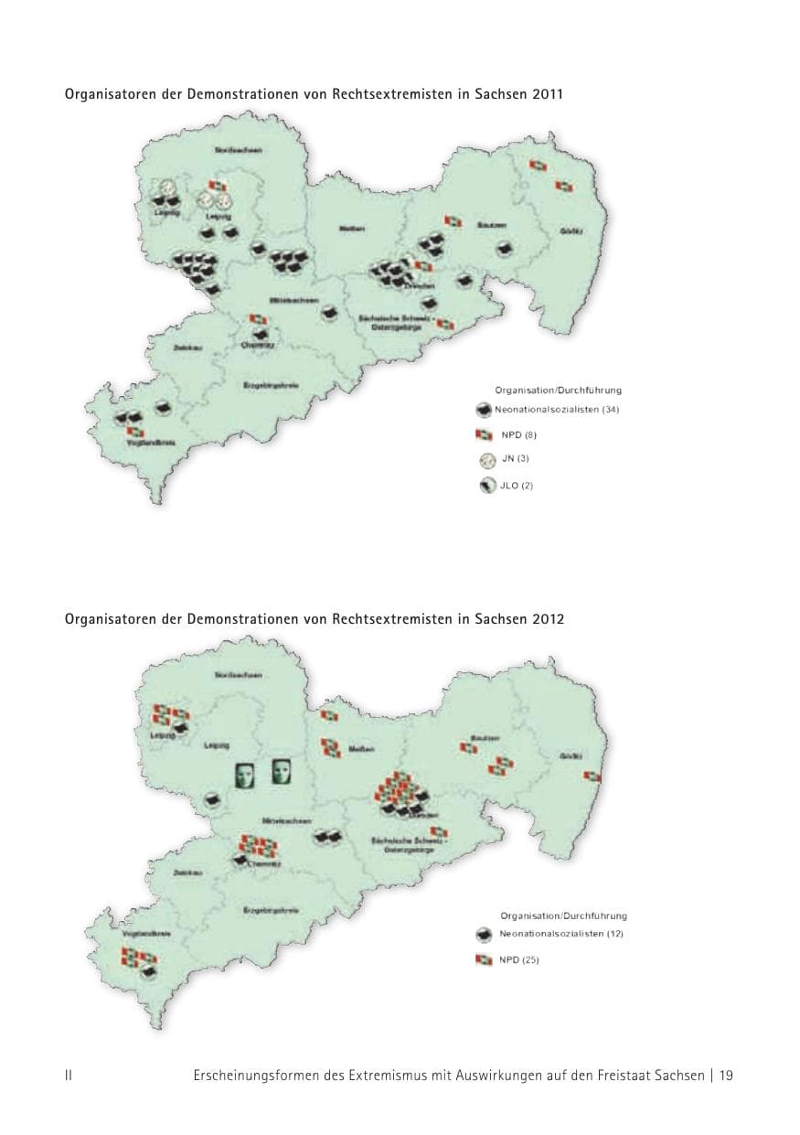 Seite 21 des Verfassungsschutzbericht 2012 Sachsen