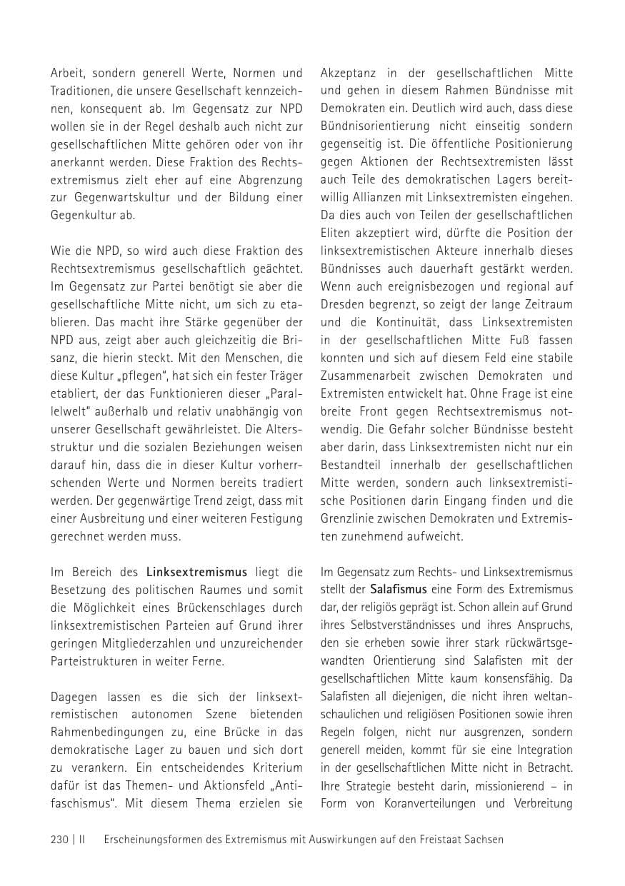 Seite 232 des Verfassungsschutzbericht 2012 Sachsen