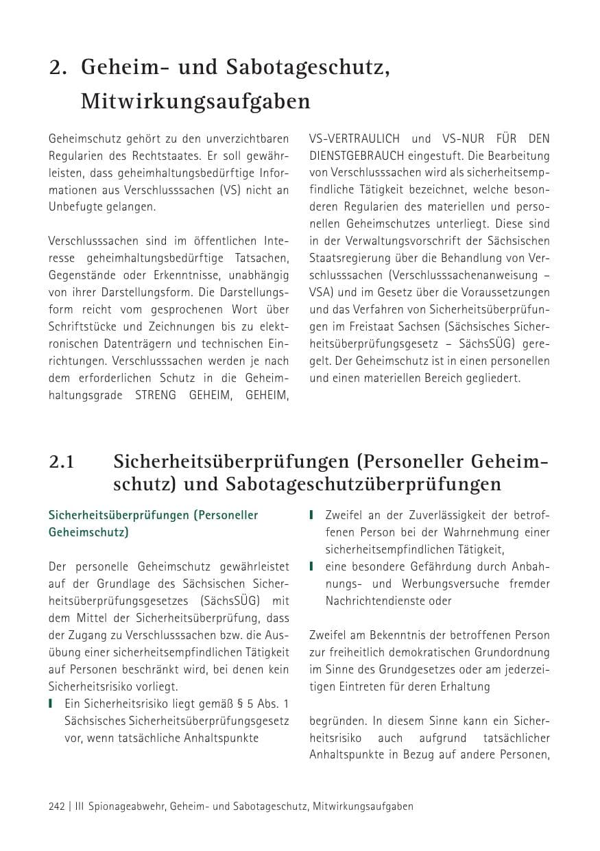 Seite 244 des Verfassungsschutzbericht 2012 Sachsen