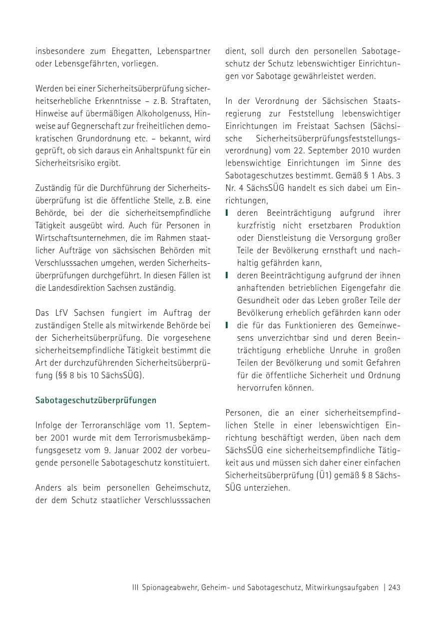Seite 245 des Verfassungsschutzbericht 2012 Sachsen