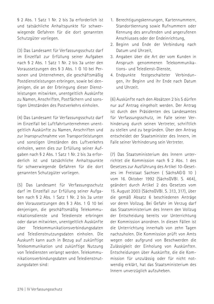 Seite 278 des Verfassungsschutzbericht 2012 Sachsen