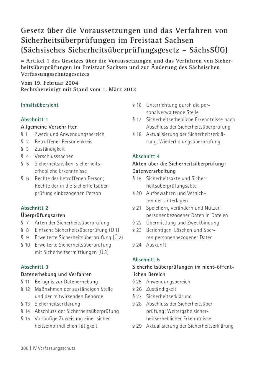 Seite 302 des Verfassungsschutzbericht 2012 Sachsen