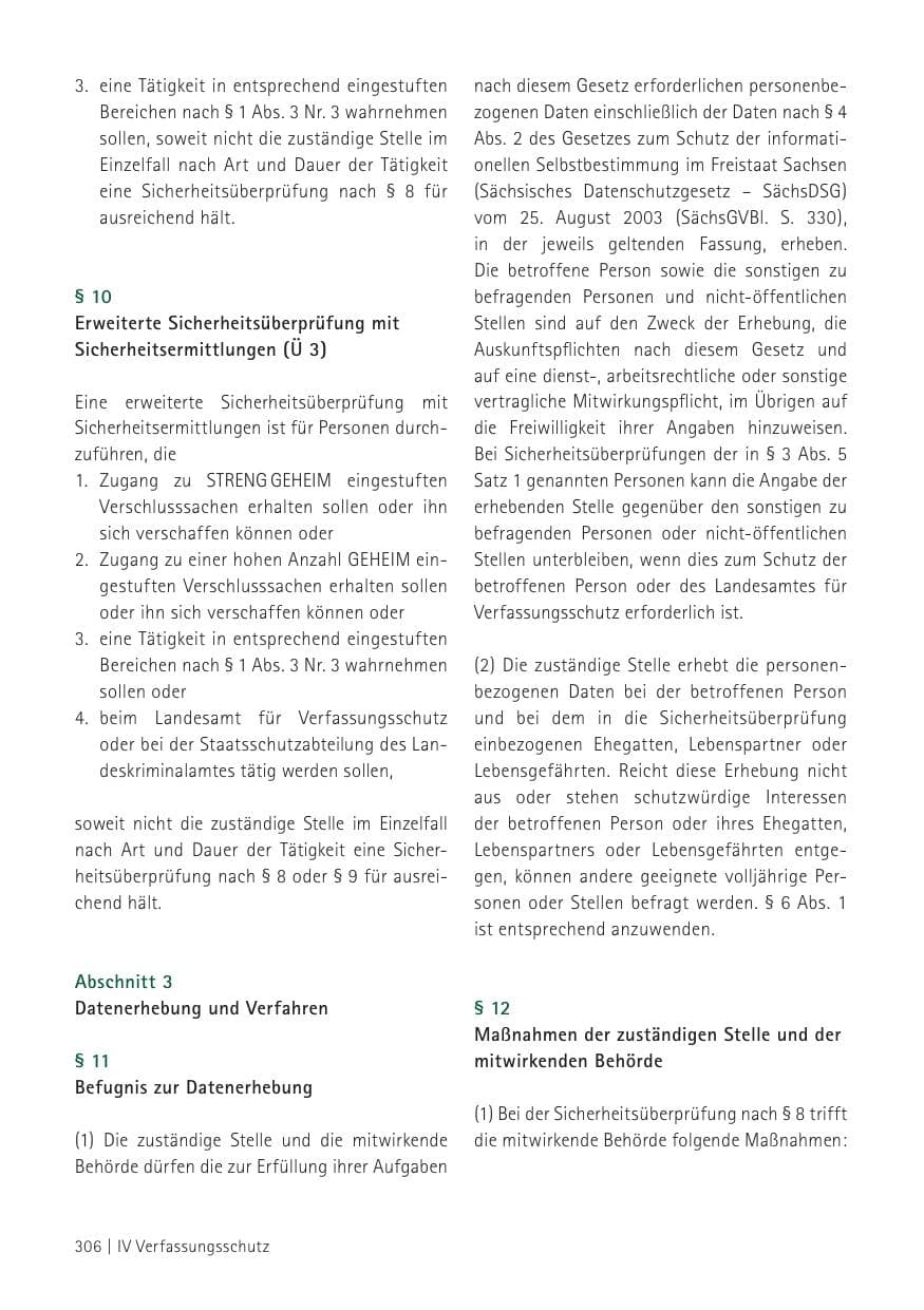 Seite 308 des Verfassungsschutzbericht 2012 Sachsen