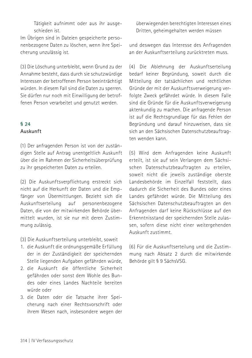 Seite 316 des Verfassungsschutzbericht 2012 Sachsen