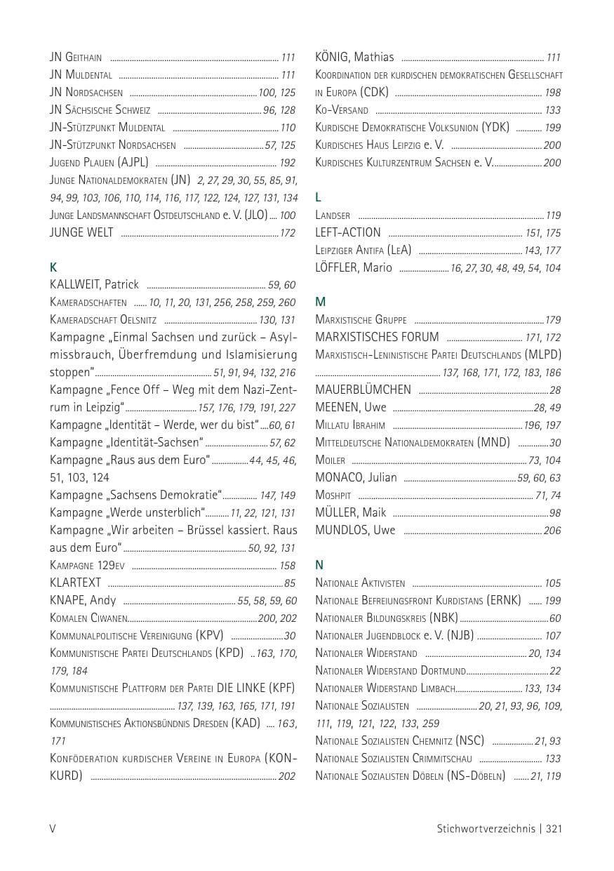 Seite 323 des Verfassungsschutzbericht 2012 Sachsen