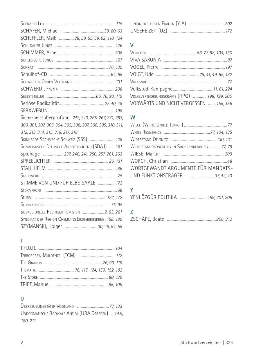 Seite 325 des Verfassungsschutzbericht 2012 Sachsen
