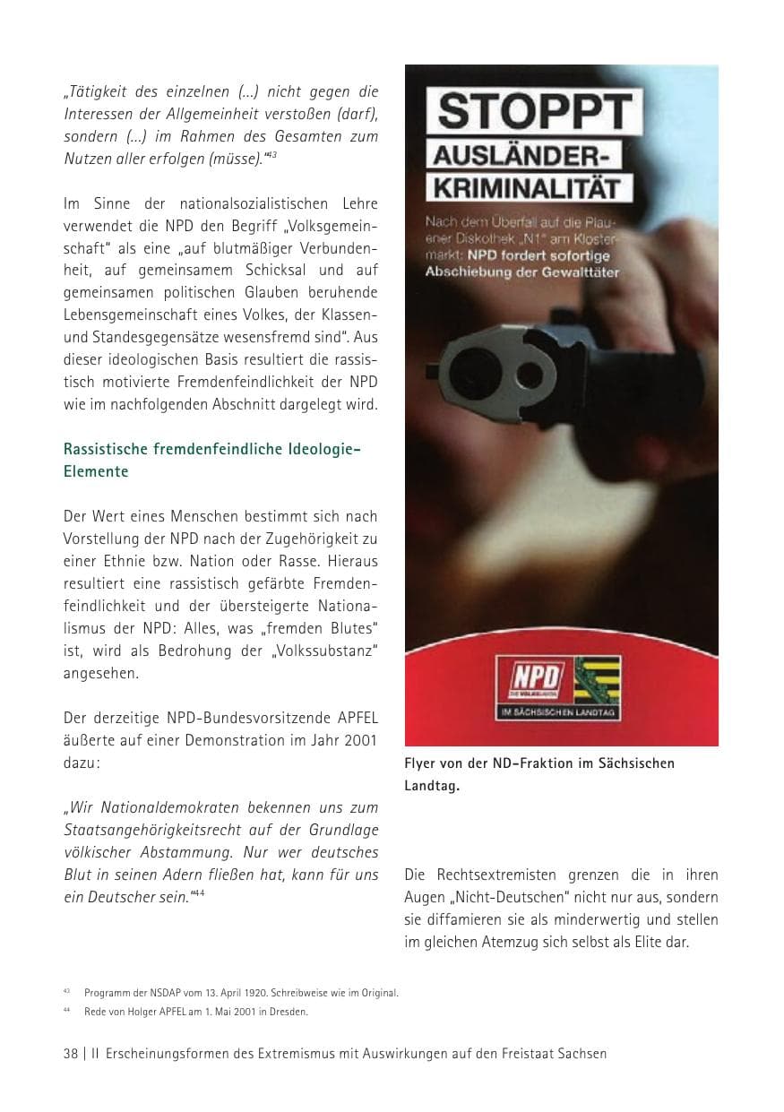 Seite 40 des Verfassungsschutzbericht 2012 Sachsen