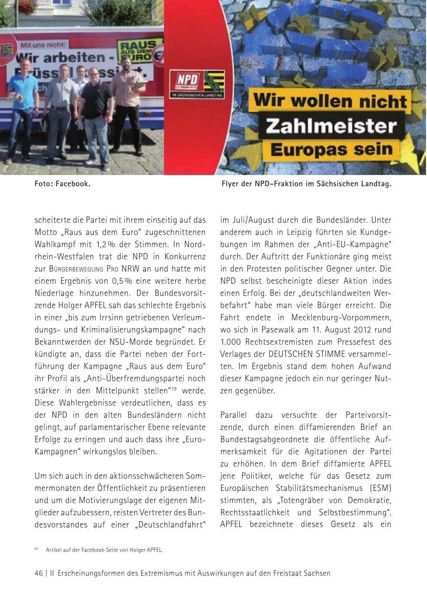 Seite 48 des Verfassungsschutzbericht 2012 Sachsen