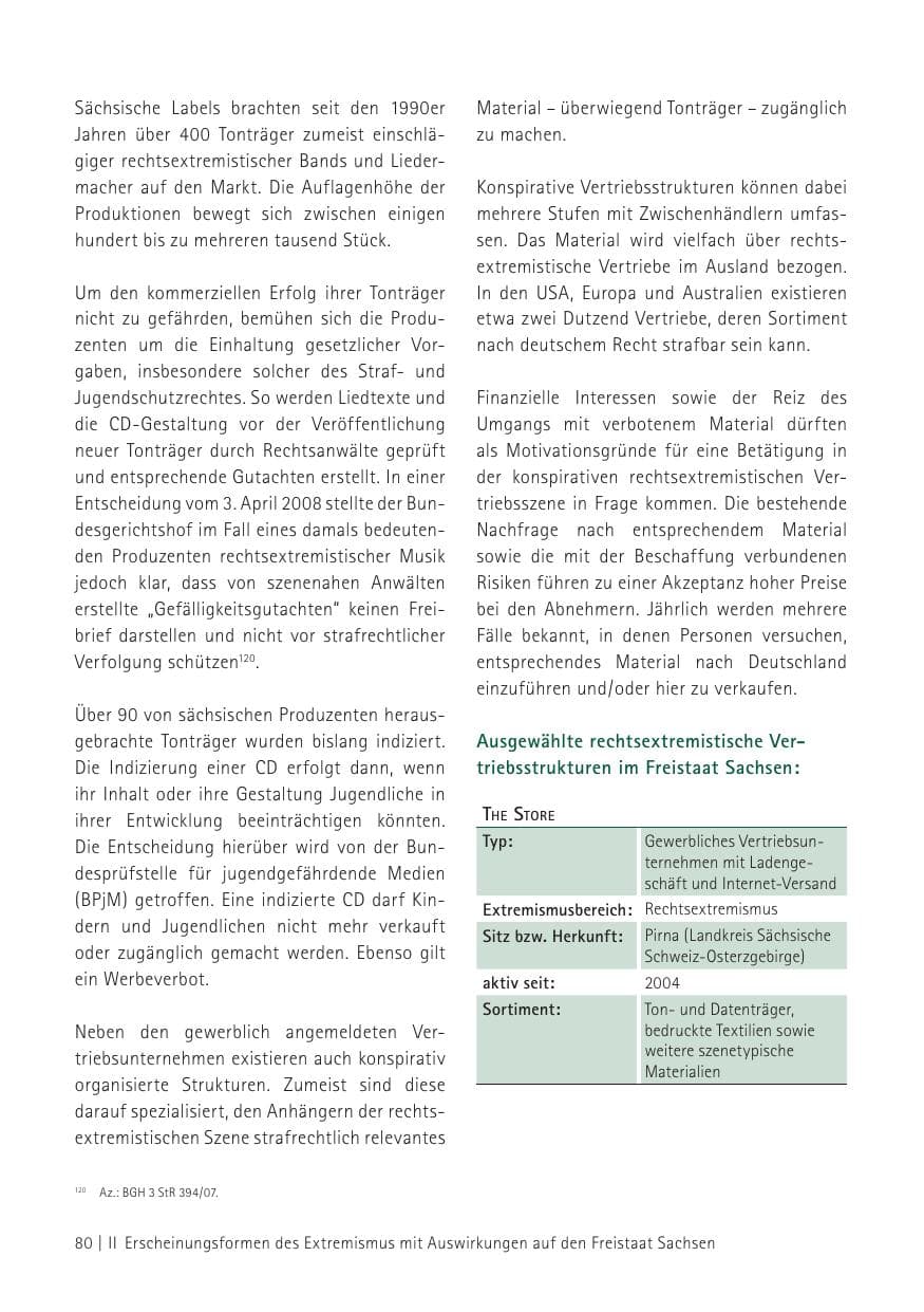 Seite 82 des Verfassungsschutzbericht 2012 Sachsen