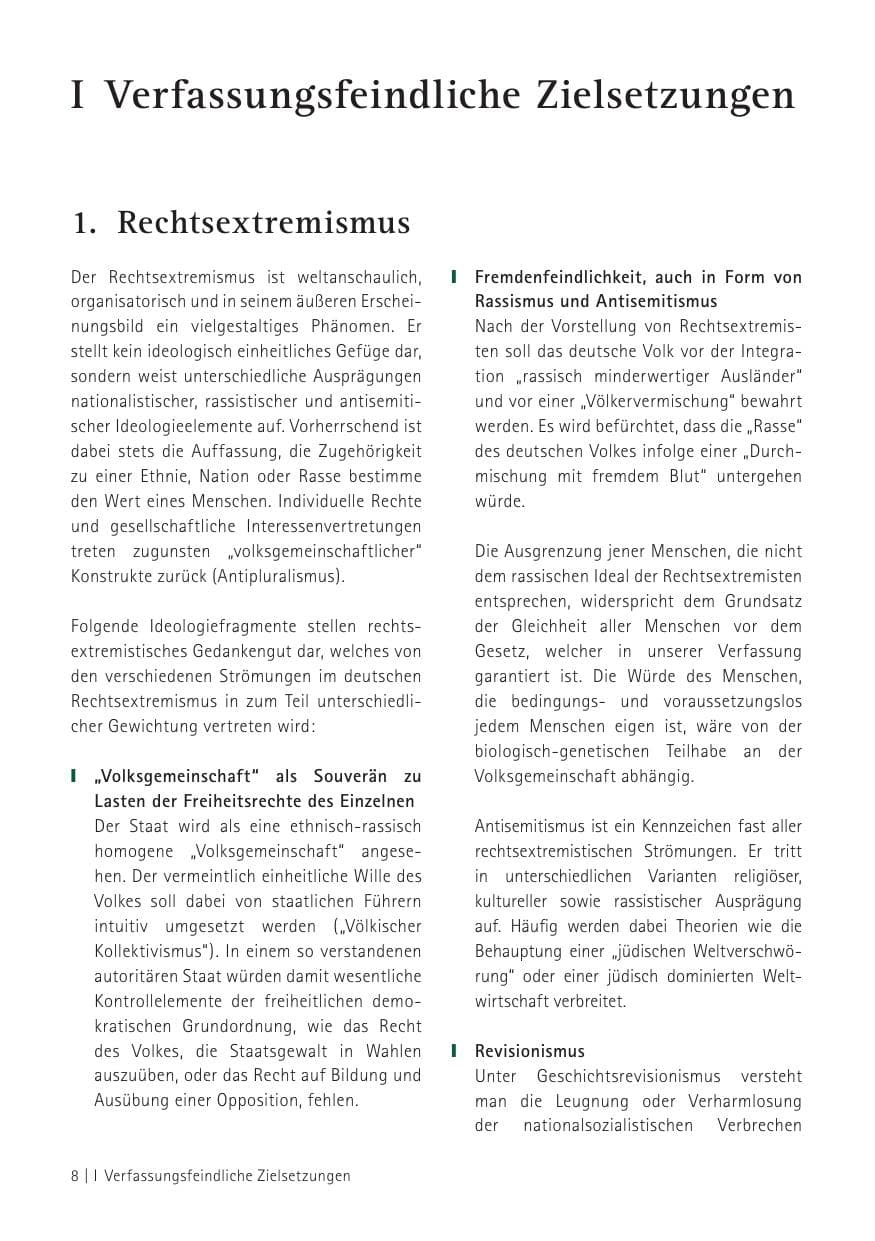 Seite 10 des Verfassungsschutzbericht 2012 Sachsen