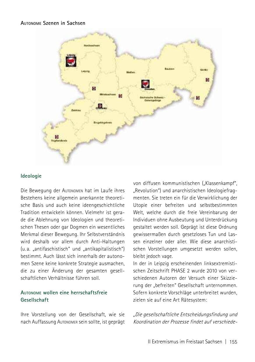 Seite 157 des Verfassungsschutzbericht 2013 Sachsen