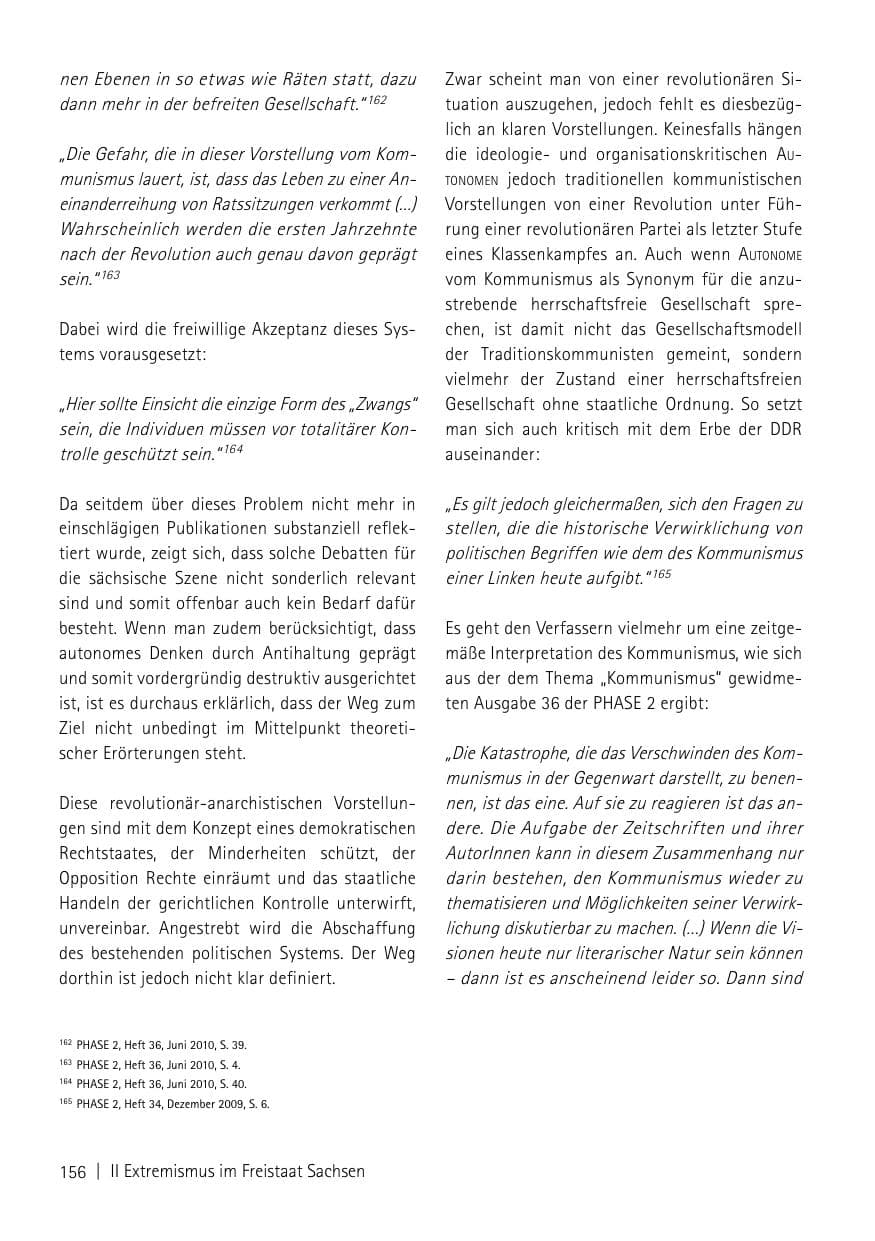 Seite 158 des Verfassungsschutzbericht 2013 Sachsen