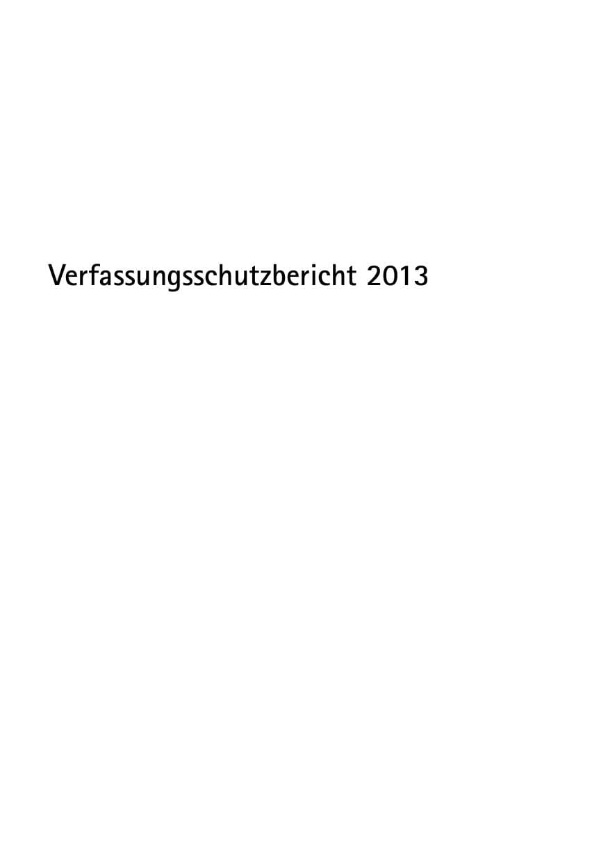 Seite 3 des Verfassungsschutzbericht 2013 Sachsen