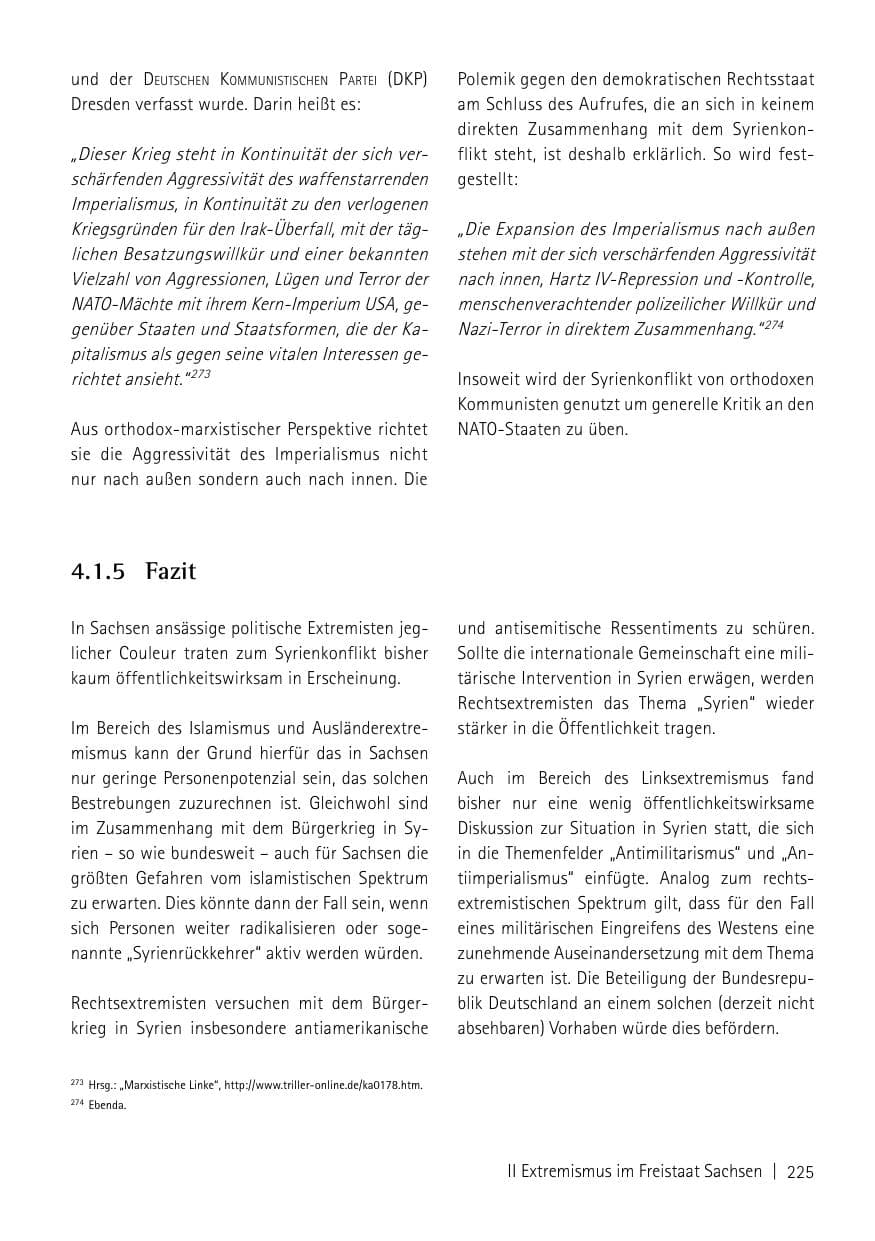 Seite 227 des Verfassungsschutzbericht 2013 Sachsen