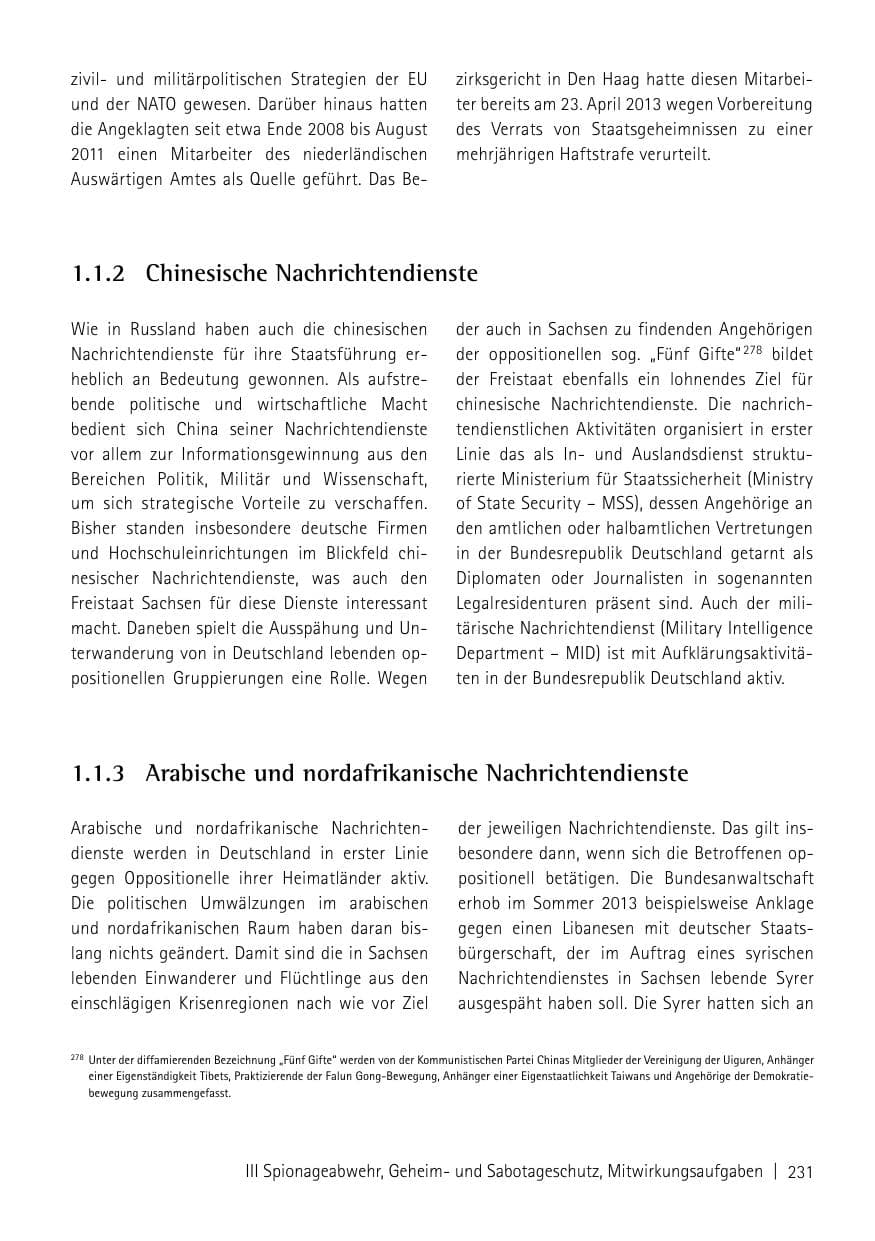 Seite 233 des Verfassungsschutzbericht 2013 Sachsen