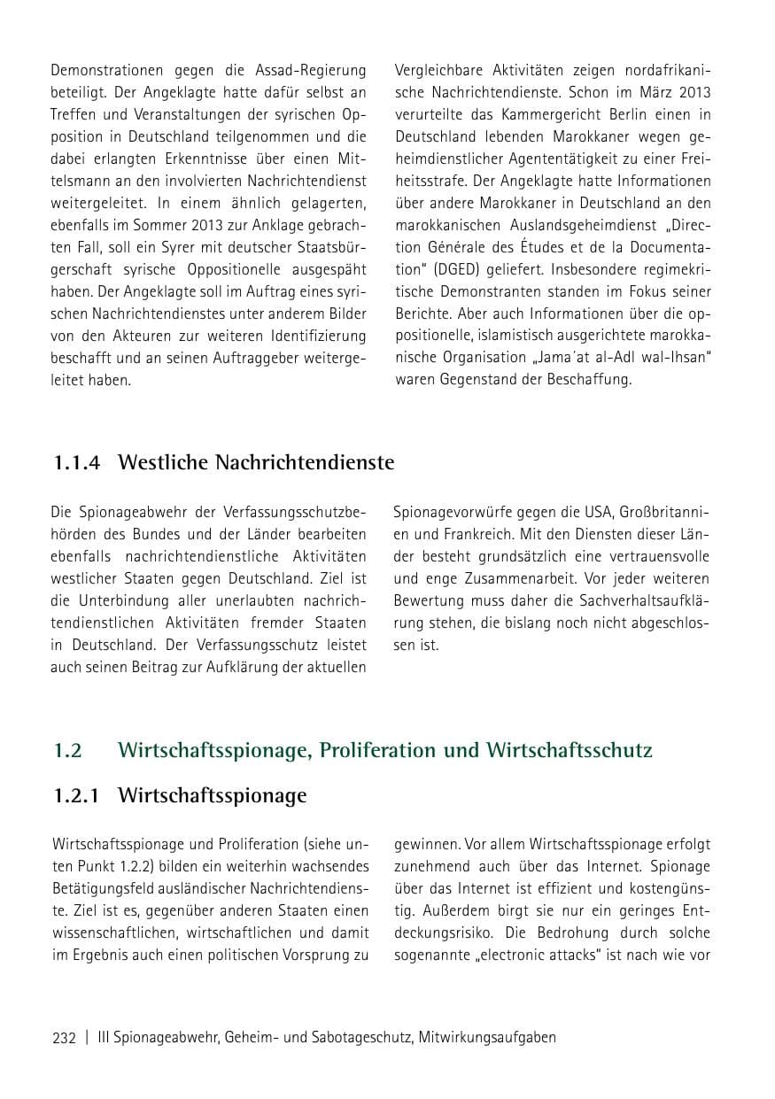 Seite 234 des Verfassungsschutzbericht 2013 Sachsen