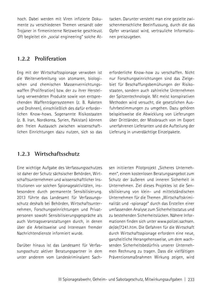 Seite 235 des Verfassungsschutzbericht 2013 Sachsen