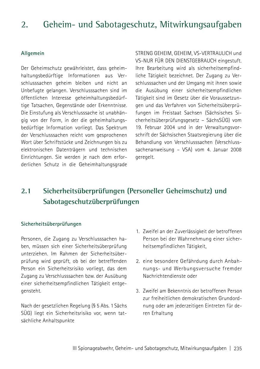 Seite 237 des Verfassungsschutzbericht 2013 Sachsen