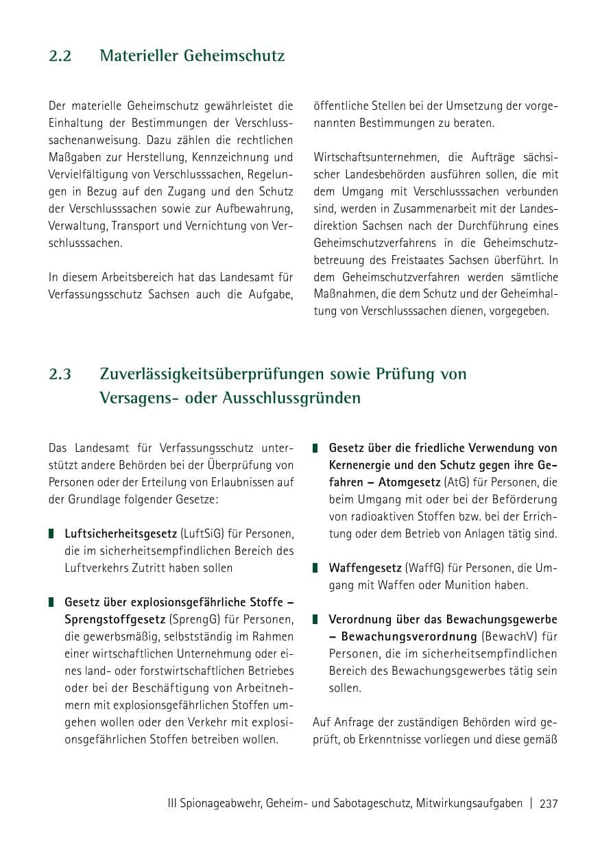 Seite 239 des Verfassungsschutzbericht 2013 Sachsen