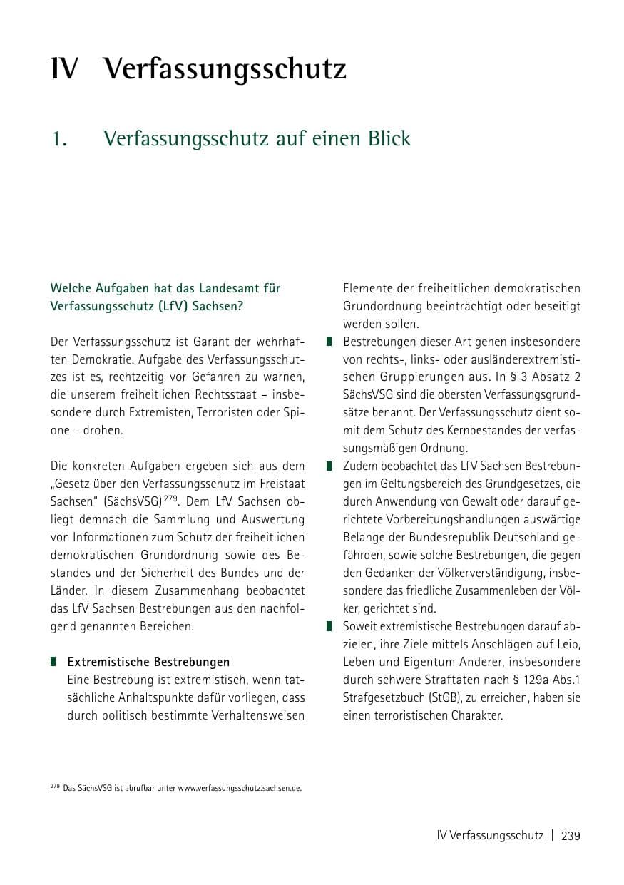 Seite 241 des Verfassungsschutzbericht 2013 Sachsen