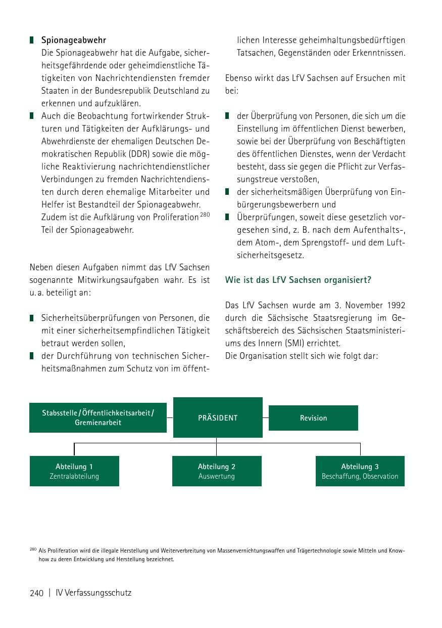 Seite 242 des Verfassungsschutzbericht 2013 Sachsen