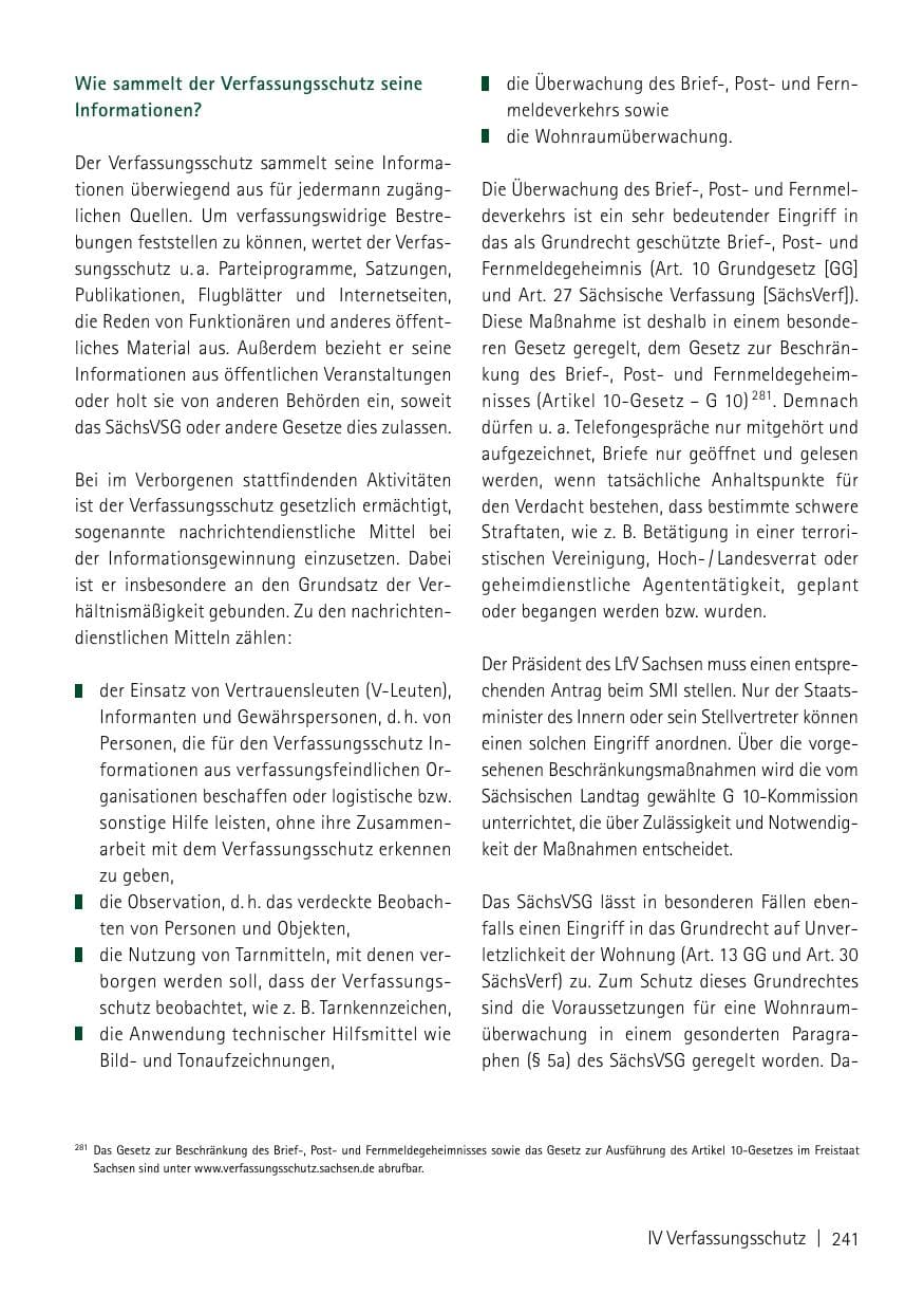 Seite 243 des Verfassungsschutzbericht 2013 Sachsen