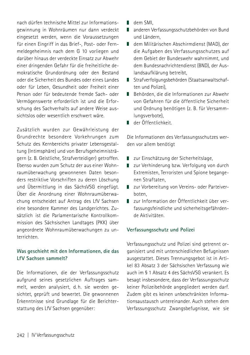 Seite 244 des Verfassungsschutzbericht 2013 Sachsen