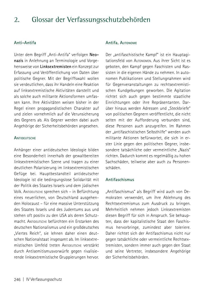 Seite 248 des Verfassungsschutzbericht 2013 Sachsen