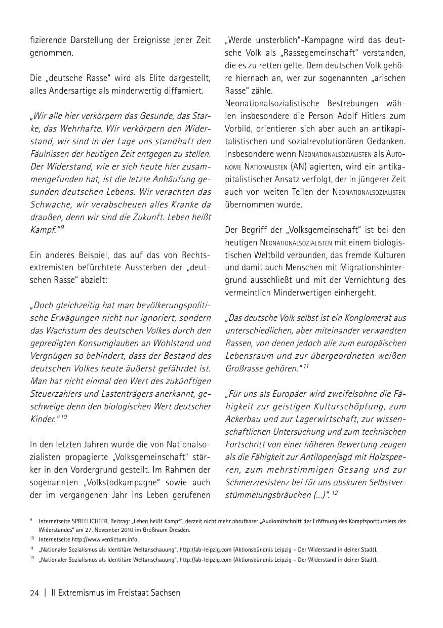 Seite 26 des Verfassungsschutzbericht 2013 Sachsen