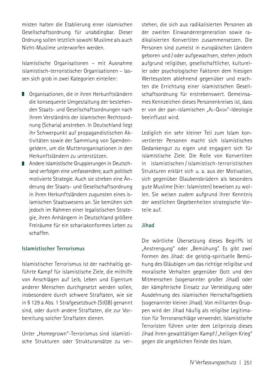 Seite 253 des Verfassungsschutzbericht 2013 Sachsen