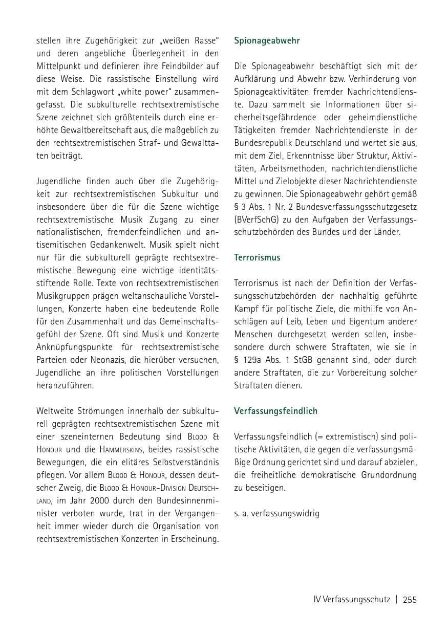 Seite 257 des Verfassungsschutzbericht 2013 Sachsen
