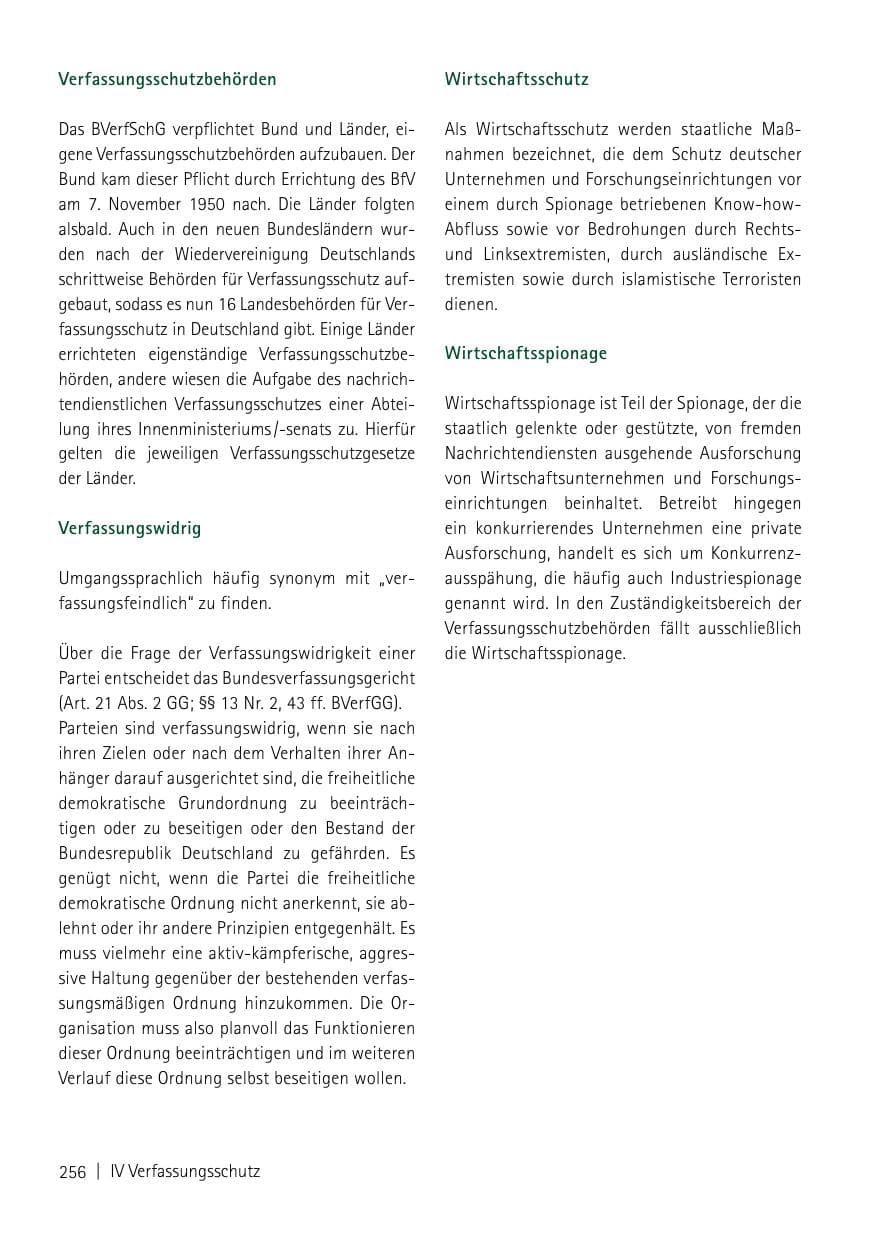 Seite 258 des Verfassungsschutzbericht 2013 Sachsen