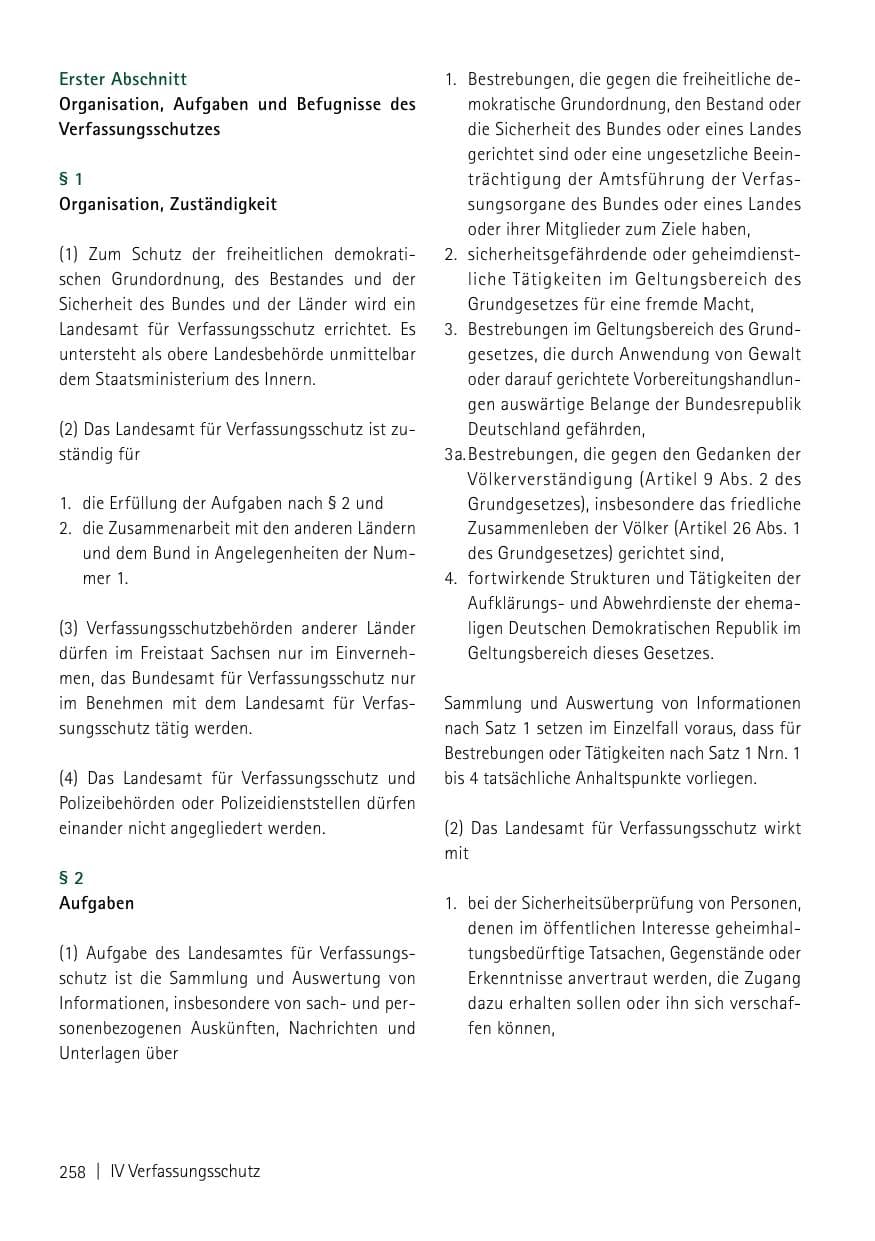 Seite 260 des Verfassungsschutzbericht 2013 Sachsen