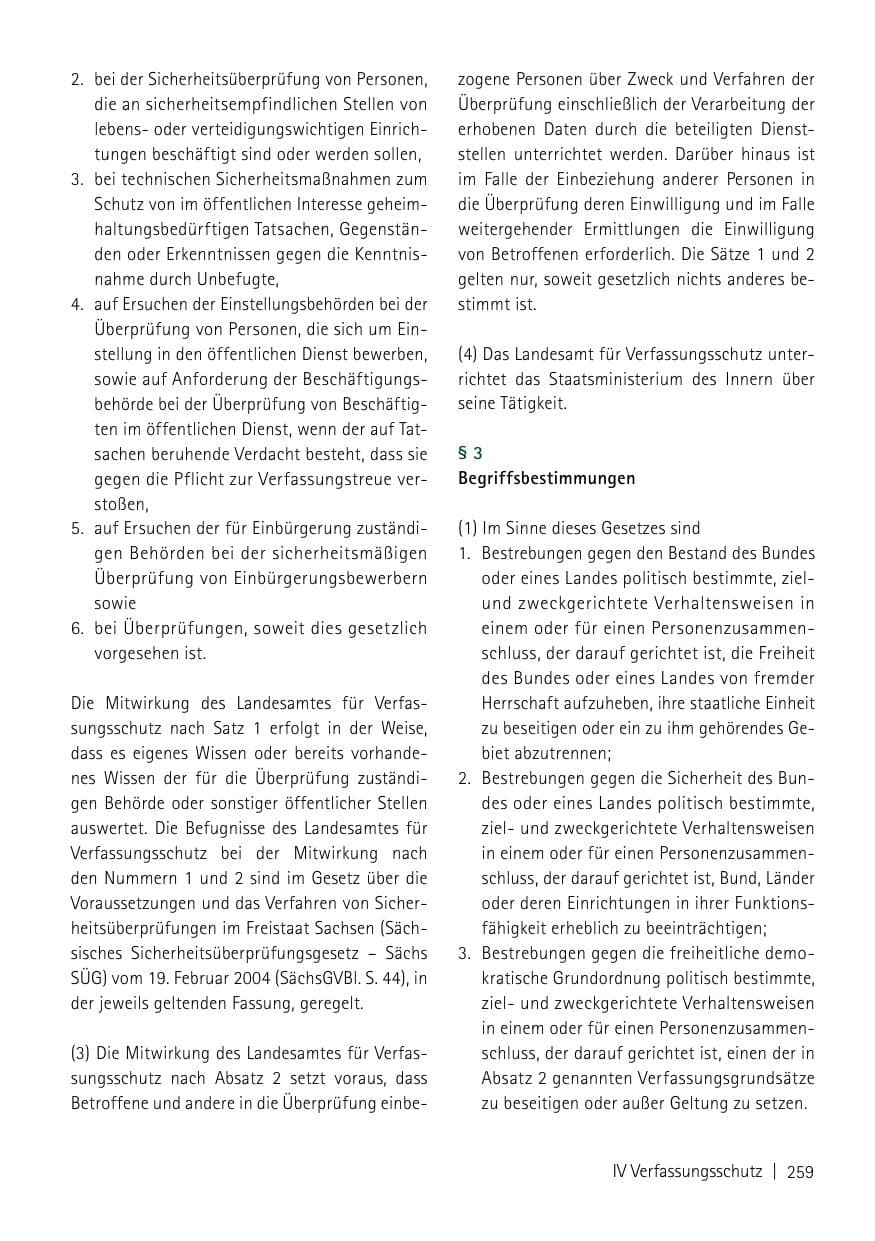 Seite 261 des Verfassungsschutzbericht 2013 Sachsen