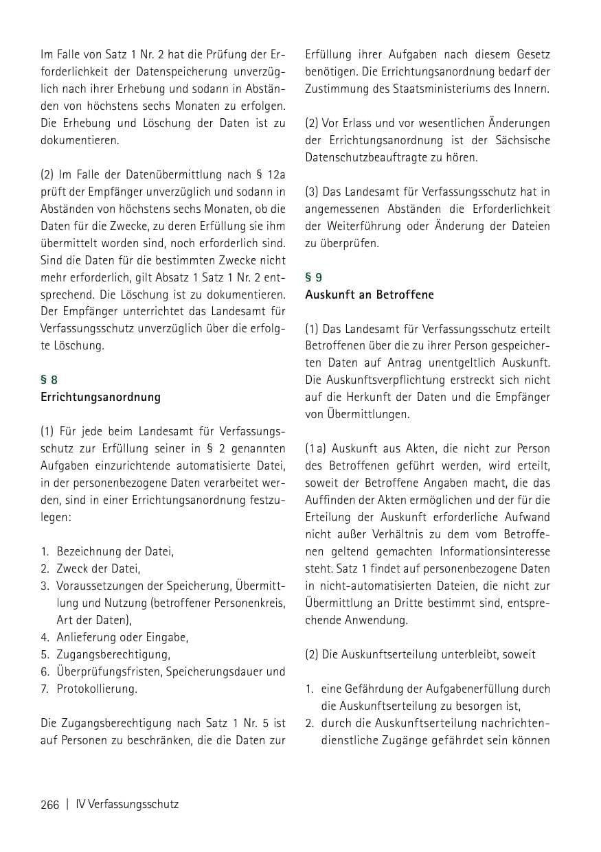 Seite 268 des Verfassungsschutzbericht 2013 Sachsen