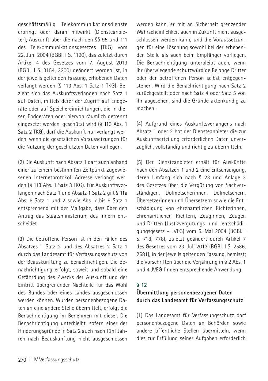 Seite 272 des Verfassungsschutzbericht 2013 Sachsen