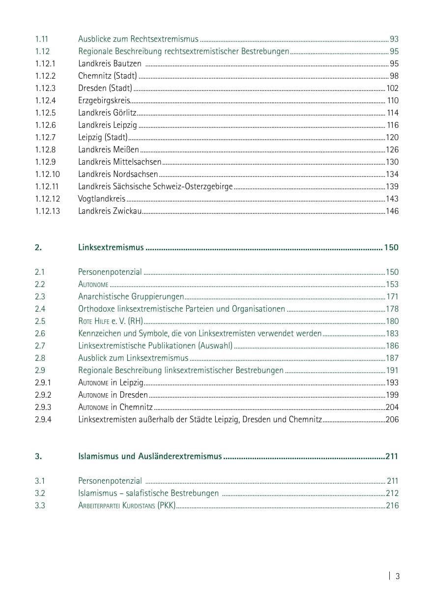 Seite 5 des Verfassungsschutzbericht 2013 Sachsen