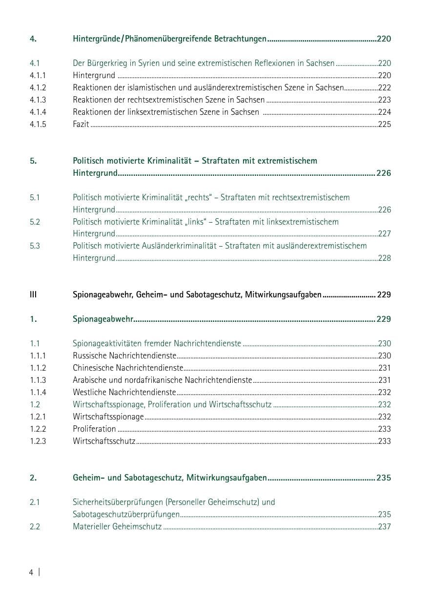 Seite 6 des Verfassungsschutzbericht 2013 Sachsen
